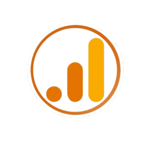 The orange and yellow bar chart-style icons in the Google Analytics logo