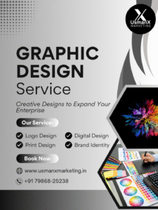 UsmanxMarketing provides graphic design services for marketing and branding.