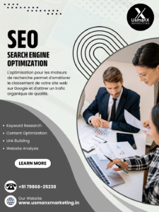 Usmanxmarketing offers SEO services to improve a website's Google ranking.